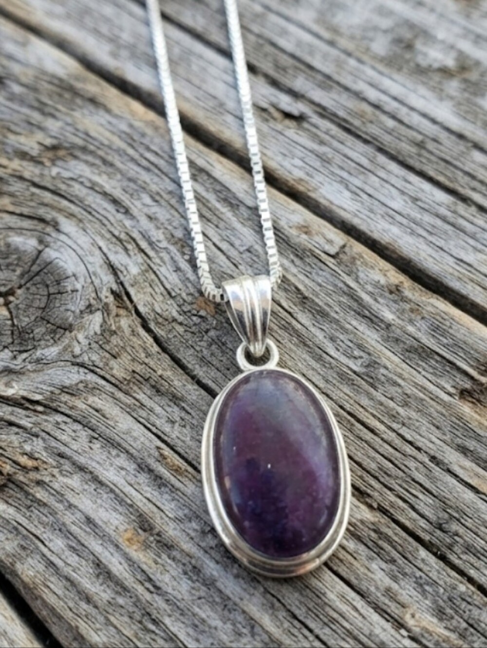 Sterling Silver Ruby Zoisite NECKLACE
